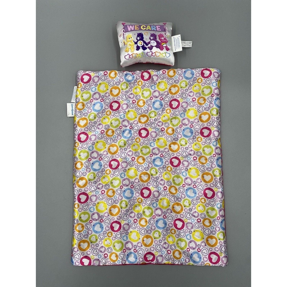 Build A Bear Workshop Care Bears Bedding Comforter & Pillow‎ For Bear Doll Bed
